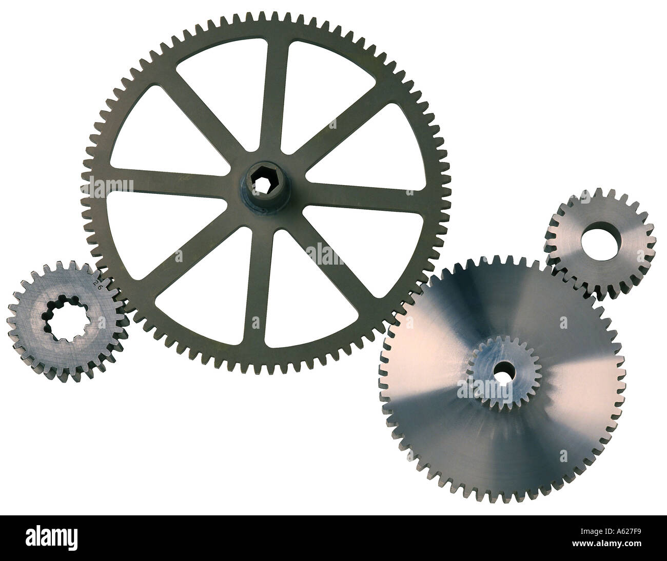 Group of gears meshed together Stock Photo Alamy
