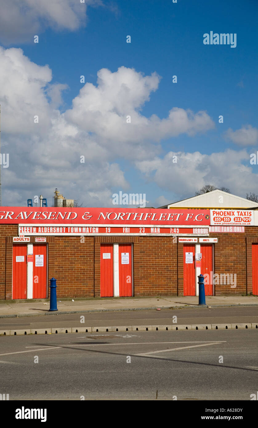 The gates at Gravesend and Northfleet football ground. Stonebridge Rd