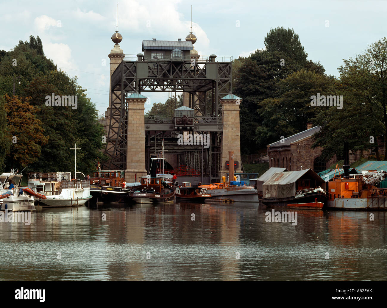 Waltrop-Oberwiese, Altes Schiffshebewerk Henrichenburg, Untere Einfahrt Stock Photo