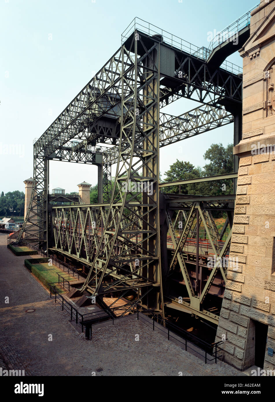 Waltrop-Oberwiese, Altes Schiffshebewerk Henrichenburg, Konstruktion Stock Photo