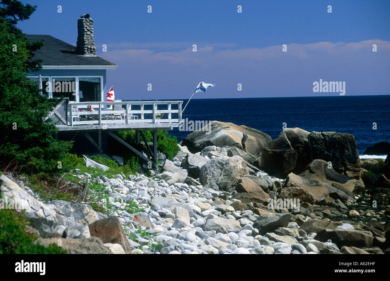 House on the beach, Crescent Beach, Nova Scotia, Canada Stock Photo Alamy