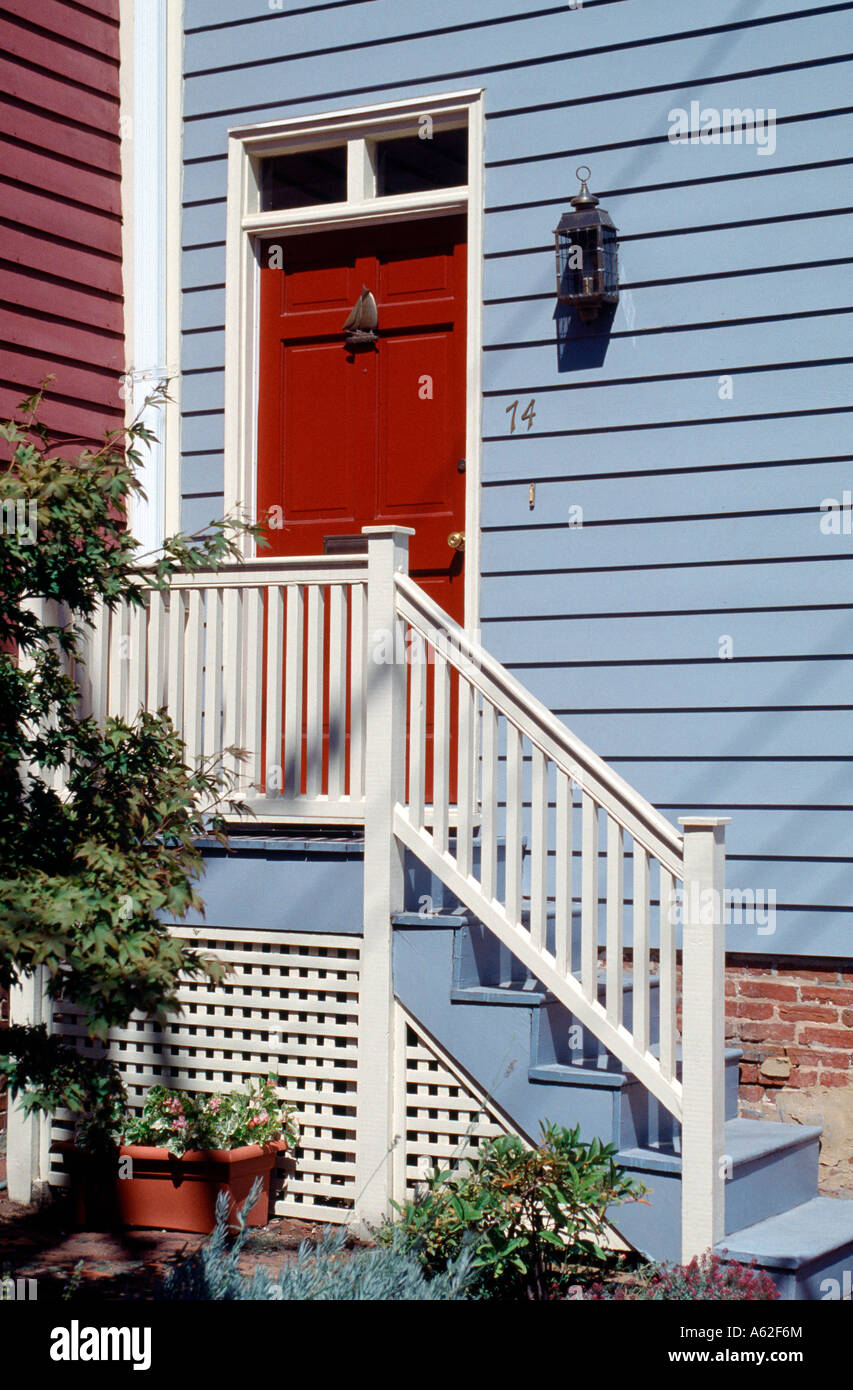 Annapolis, Hausfront, Eingang Wohnhaus Stock Photo