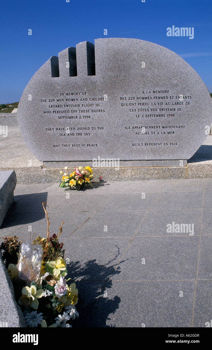 Memorial for plane disaster of Swissair 111 in Peggy s Cove in Nova