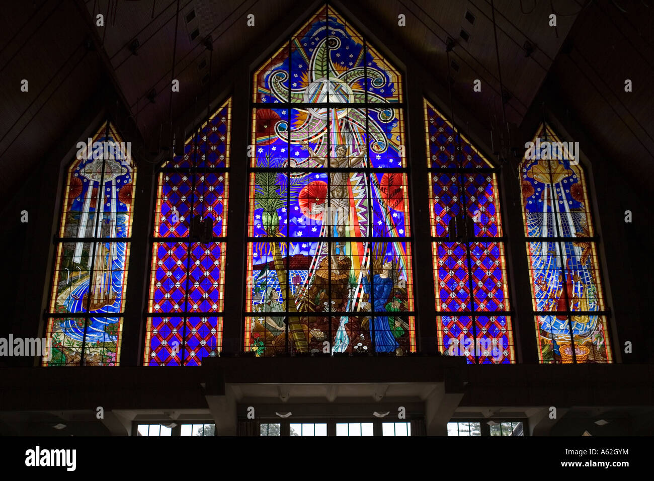 Stained glass window Holy Trinity Cathedral Auckland Holy Trinity