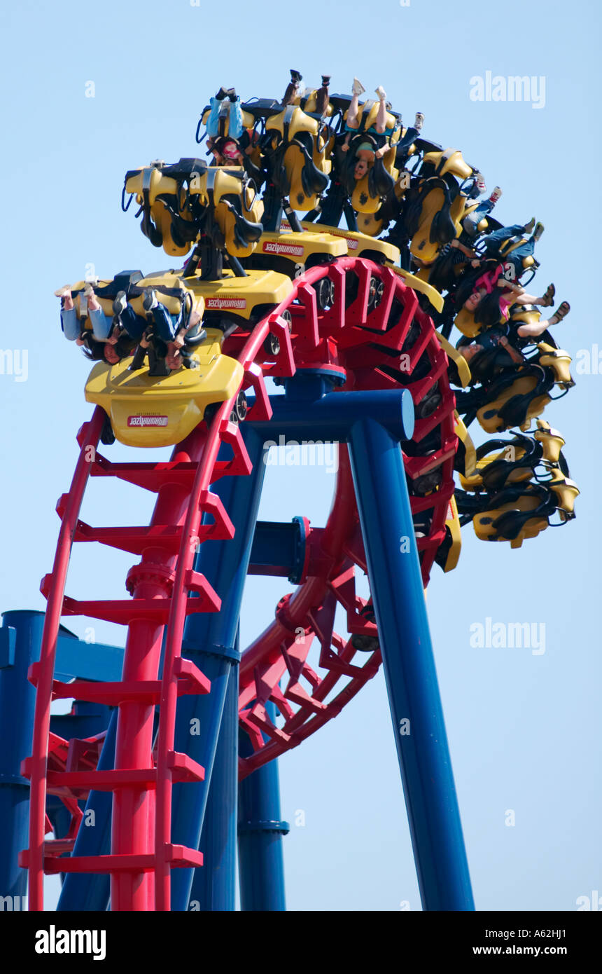 Traumatizer roller coaster Pleasureland Southport Merseyside Stock