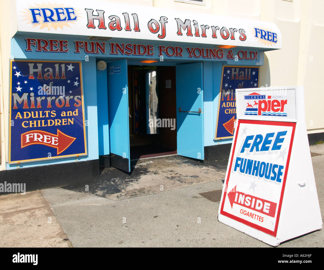 Hall of Mirrors visitor attraction Southport Merseyside Stock Photo Alamy