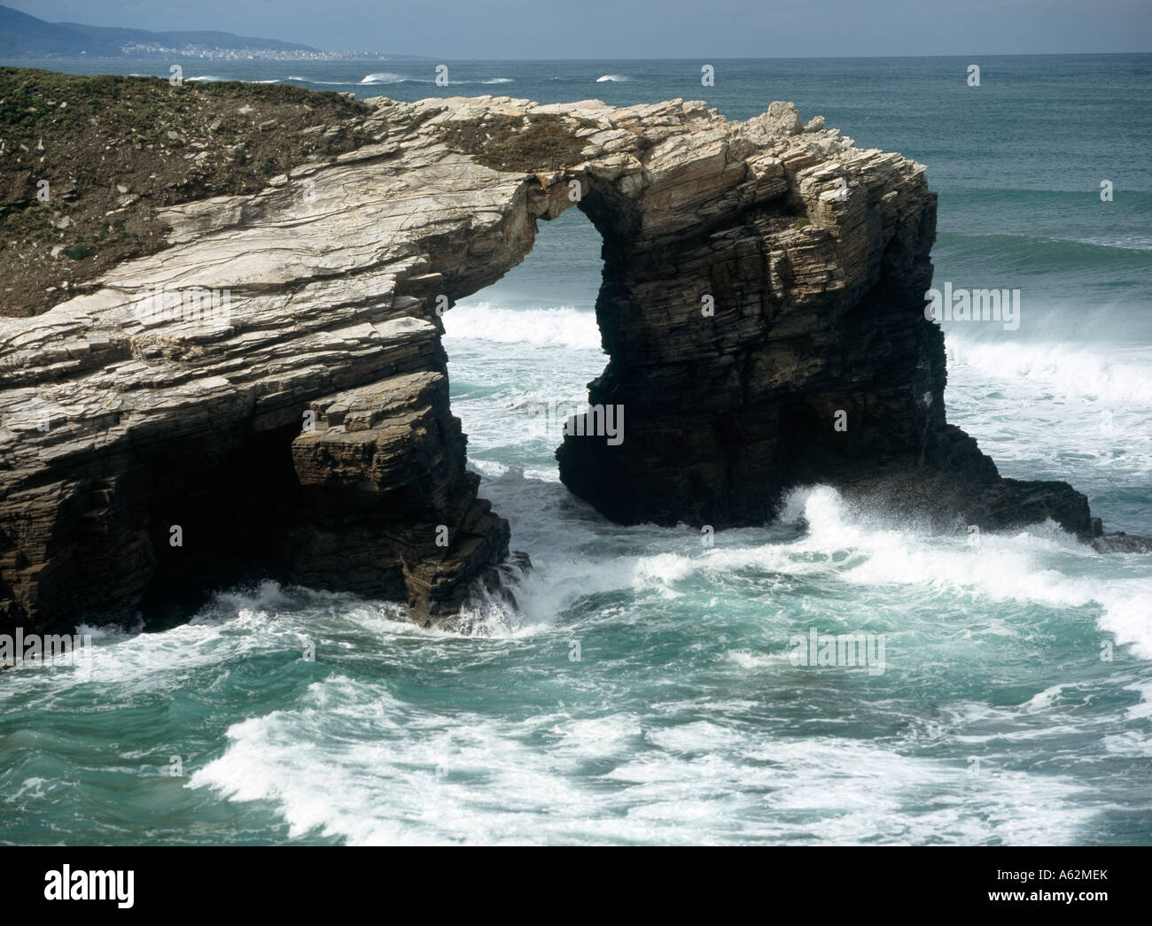 Ribadeo, Atlantikküste, Felsen Stock Photo