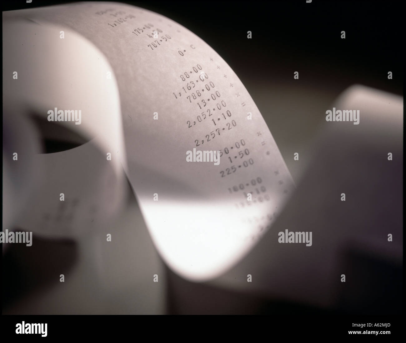 Adding machine tape hi res stock photography and images alamy