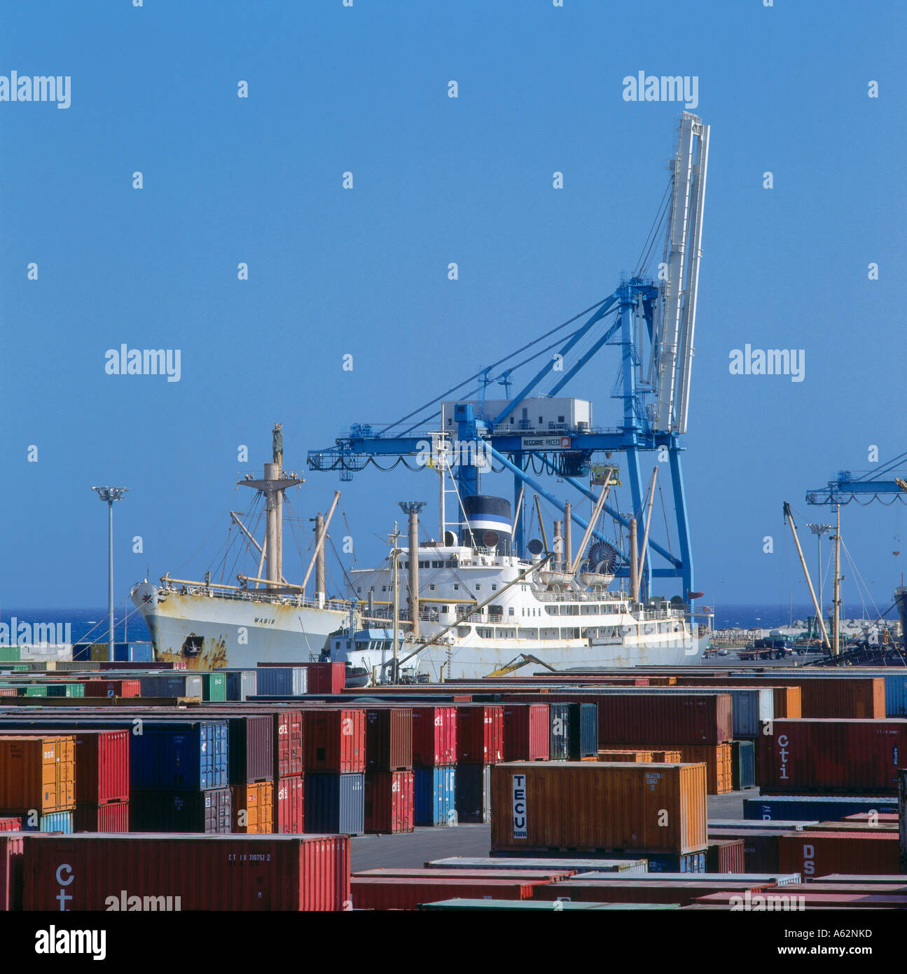 Side profile of cargo ship, Cyprus, Europe Stock Photo Alamy