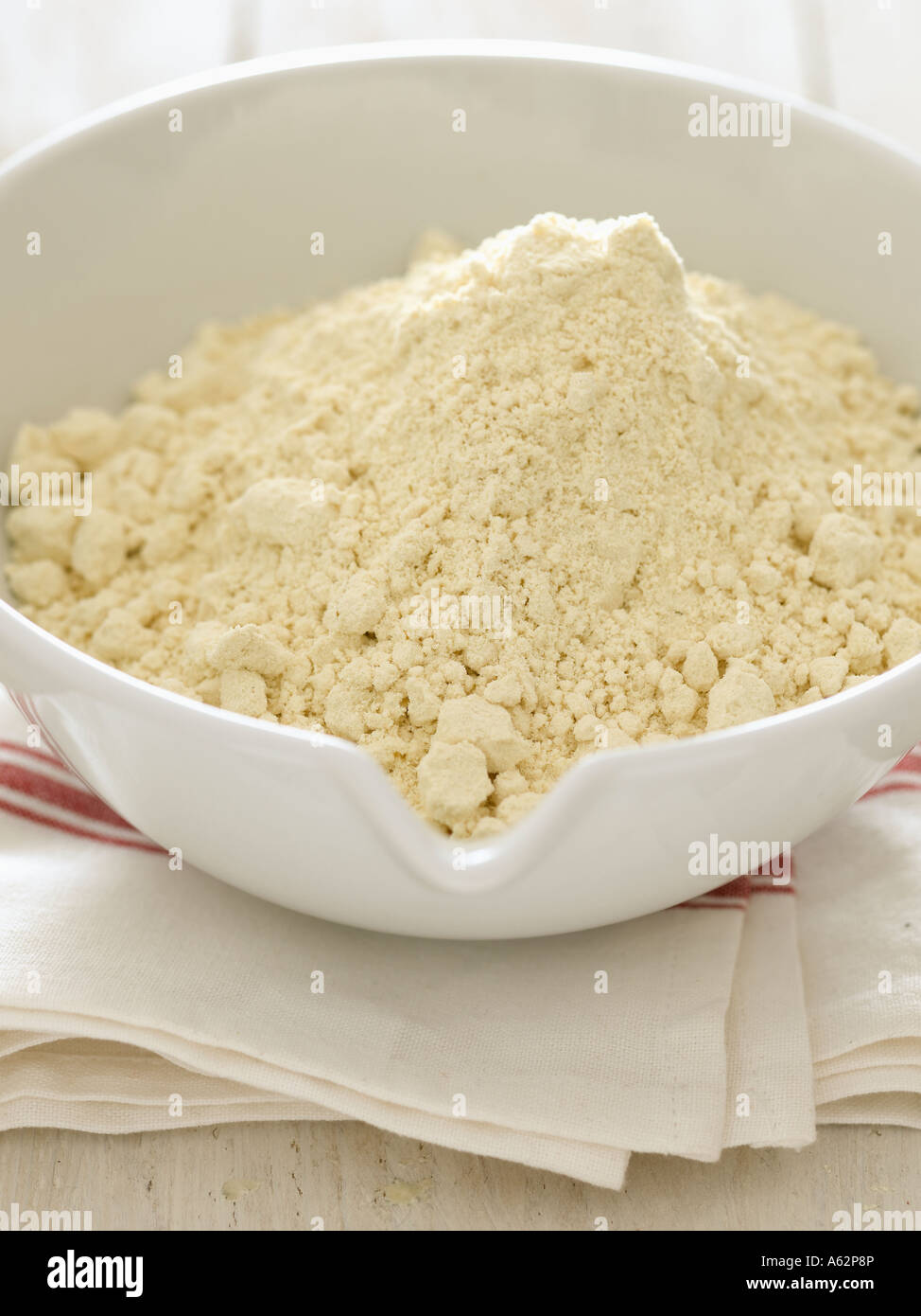 Still life soya flour shot with professional medium format digital Stock Photo