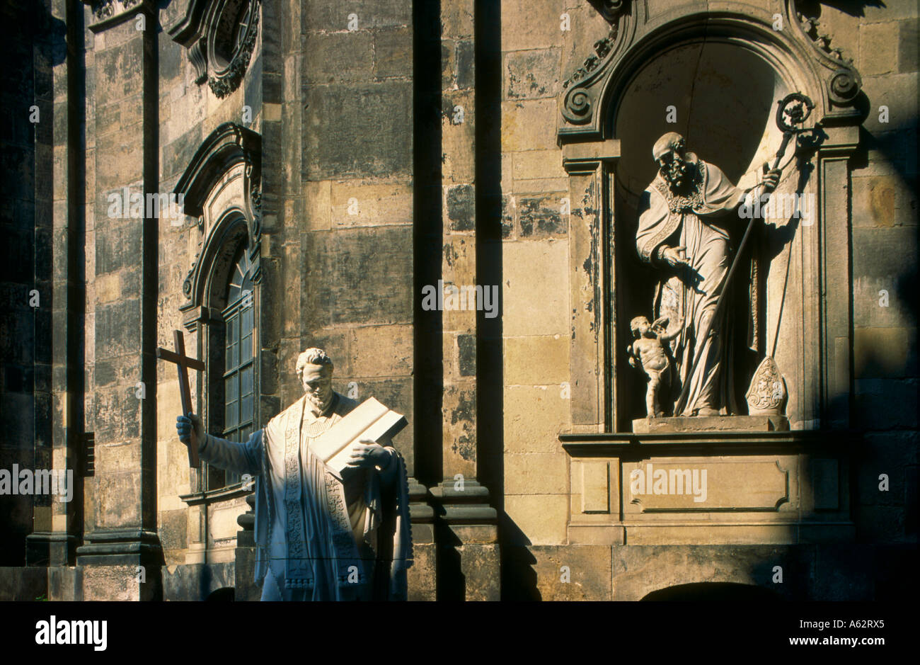Statues in cathedral, Katholische Hofkirche, Altstadt, Dresden, Saxony, Germany Stock Photo