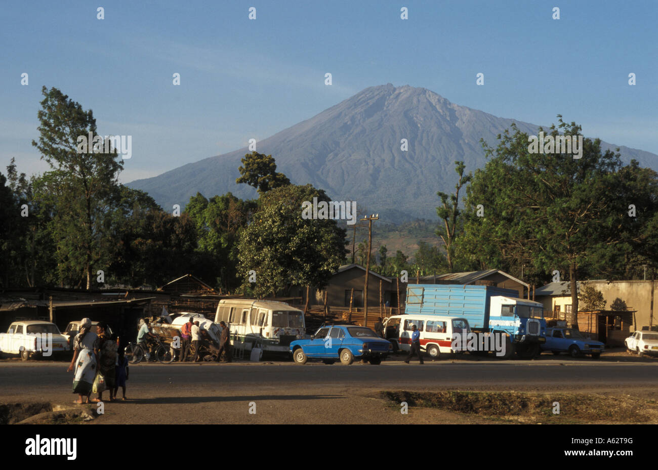 Arusha on the footslopes of Mount Meru Tanzania Stock Photo