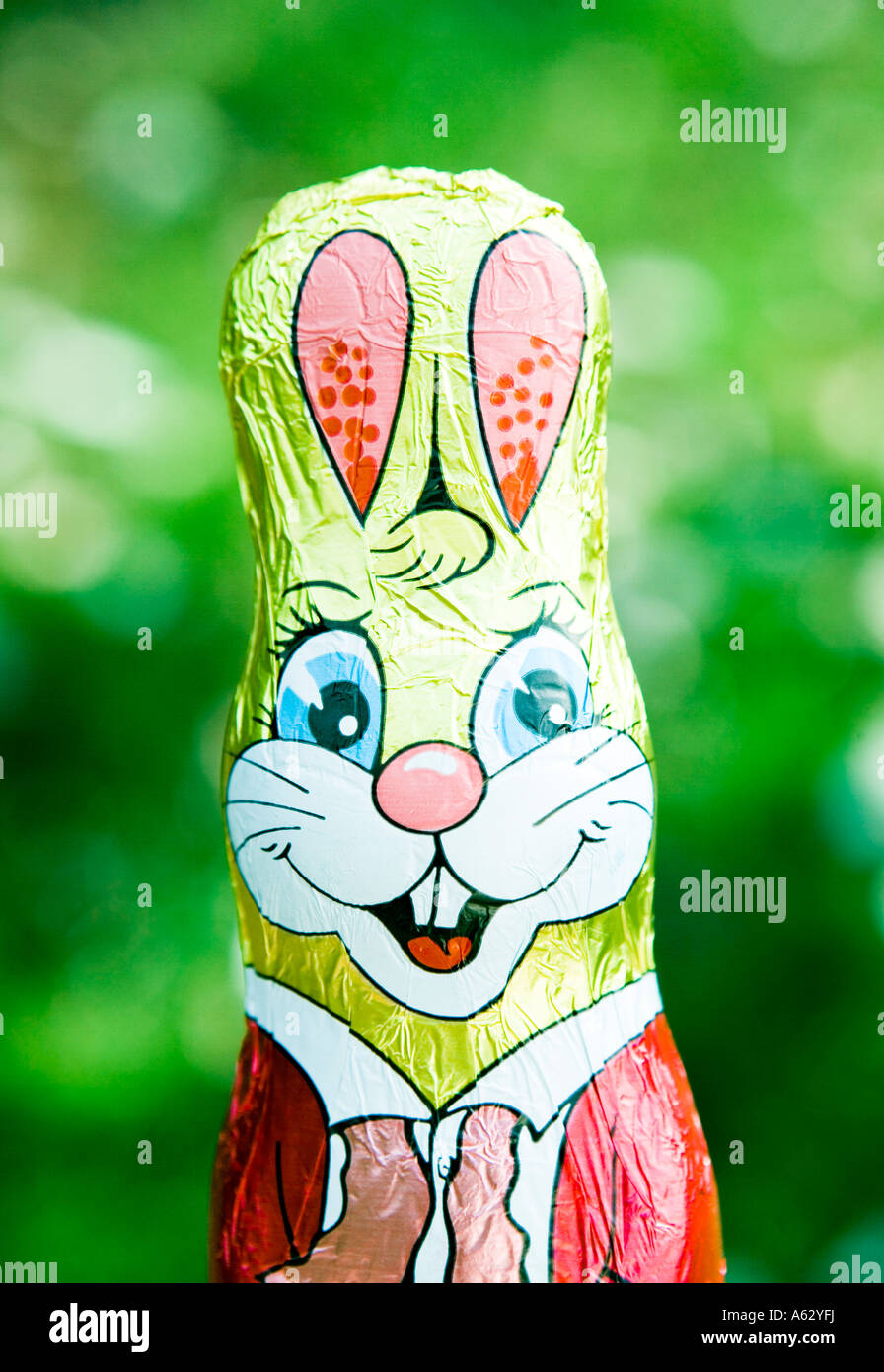 Chocolate Easter Bunny Stock Photo