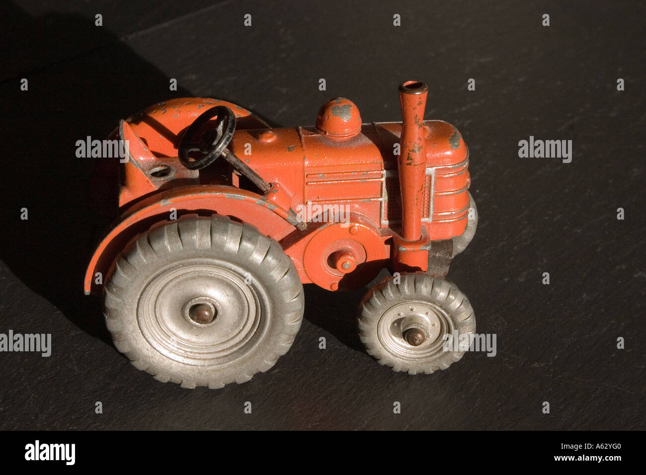 British Dinky Toys Massey Harris tractor No 301 from the mid-1950s Stock Photo