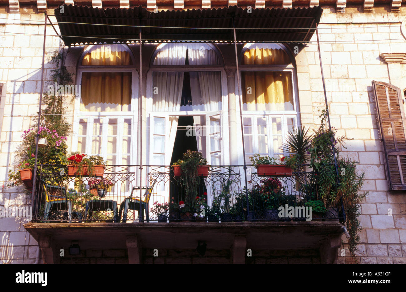 Balcony of house, Jounieh, Lebanon Stock Photo Alamy