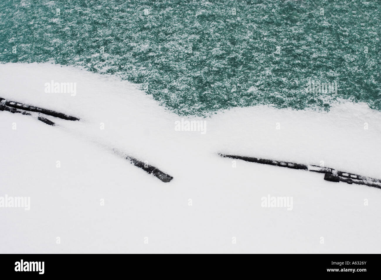 Windshield wipers in snow Stock Photo Alamy
