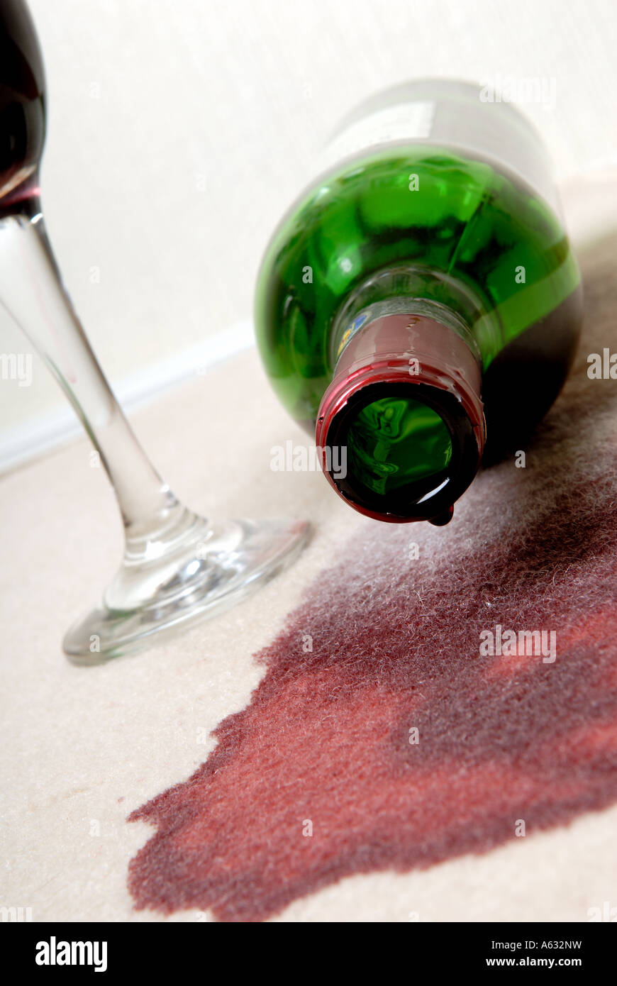 Red wine spilt on carpet.spilled spilt Stock Photo Alamy