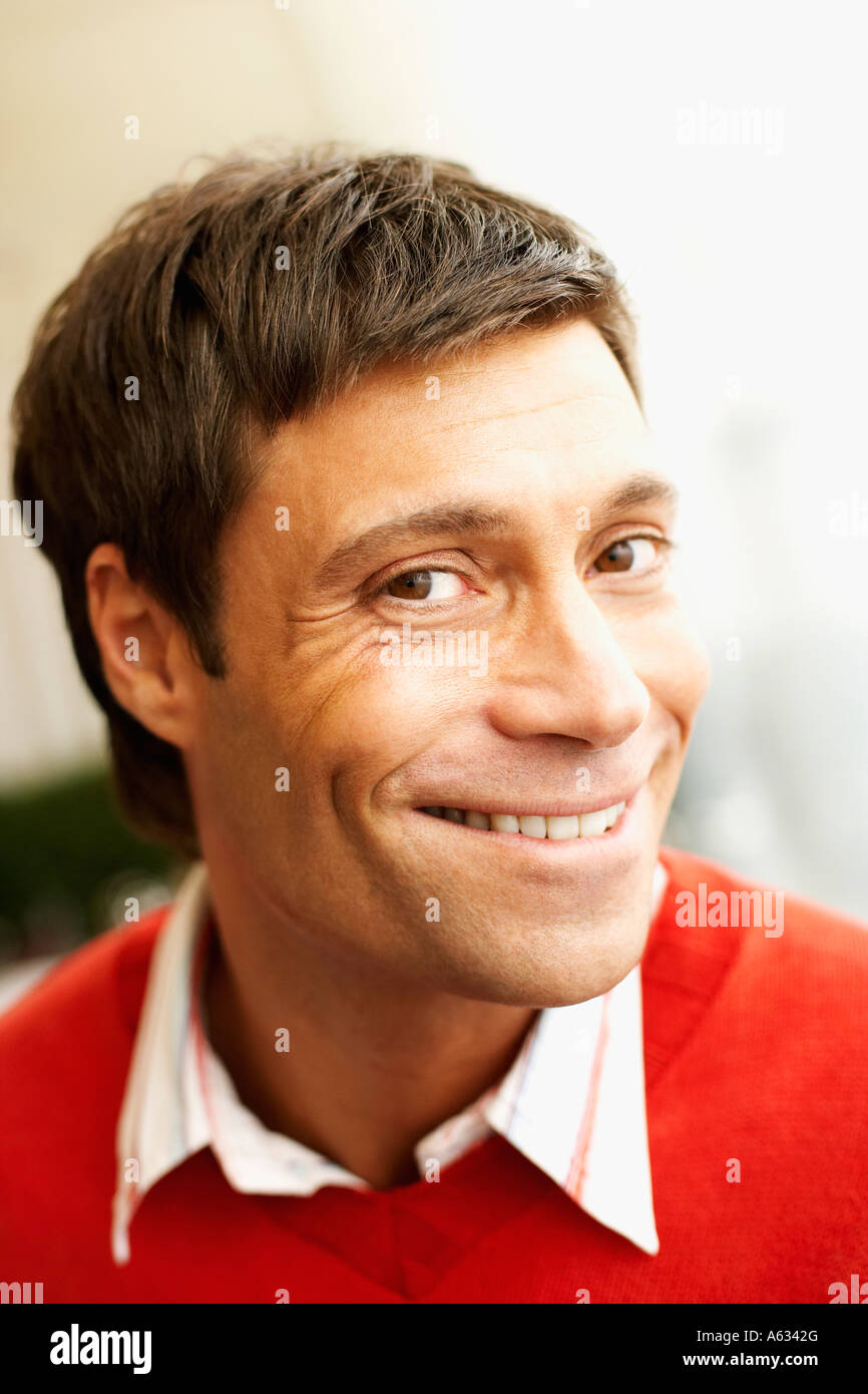 Portrait of a mid adult man smiling Stock Photo - Alamy