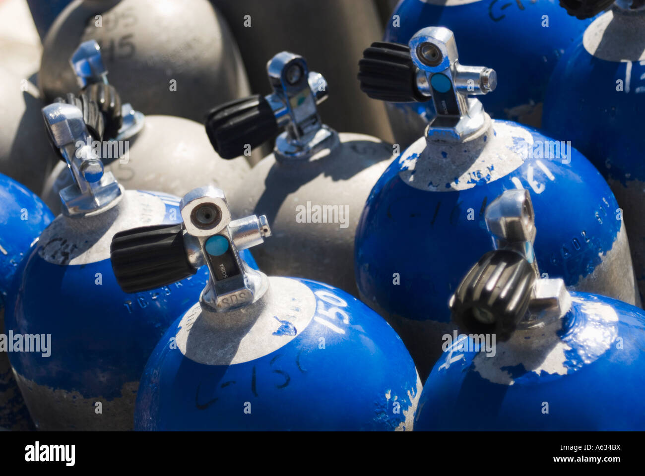 Scuba diving tanks Stock Photo Alamy