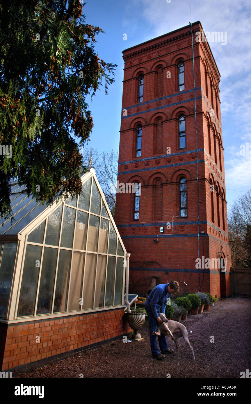 A CONVERTED VICTORIAN WATER TOWER NEAR TEWKESBURY GLOUCESTERSHIRE UK