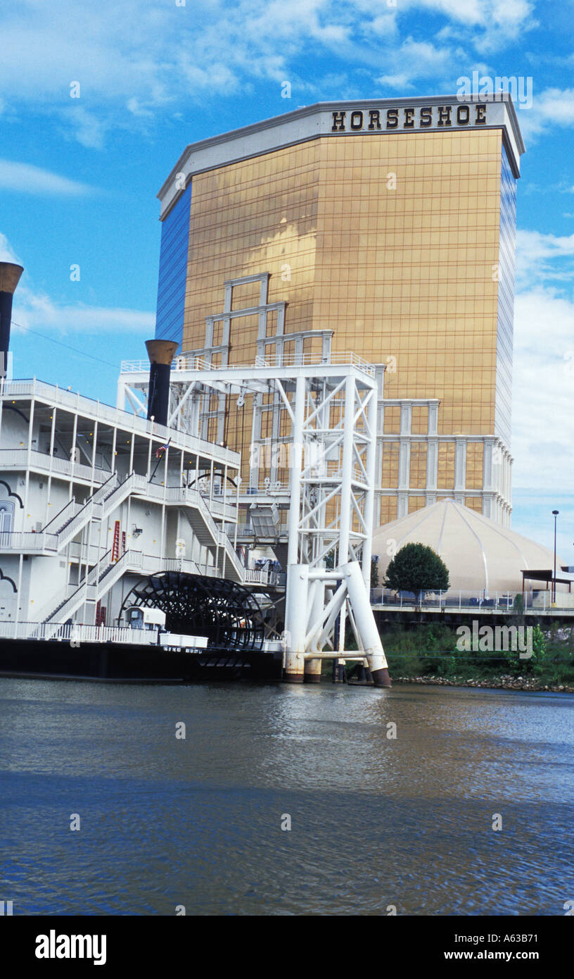 Horseshoe Casino Hotel seen from the river in Shreveport Louisiana