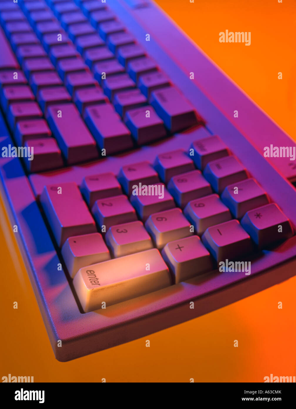 COMPUTER KEYBOARD WITH HIGHLIGHT ON ENTER KEY Stock Photo Alamy