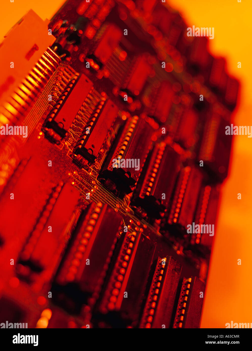 COMPUTER MEMORY CHIPS ON PRINTED CIRCUIT BOARD Stock Photo Alamy