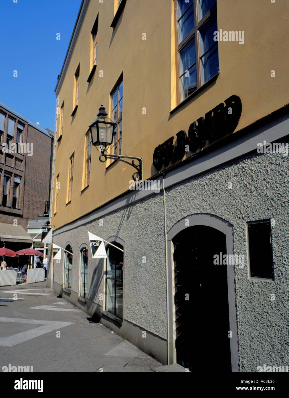 Anders Celsius' house on Svartbacksgatan, Uppsala, Uppland, Sweden. Stock Photo