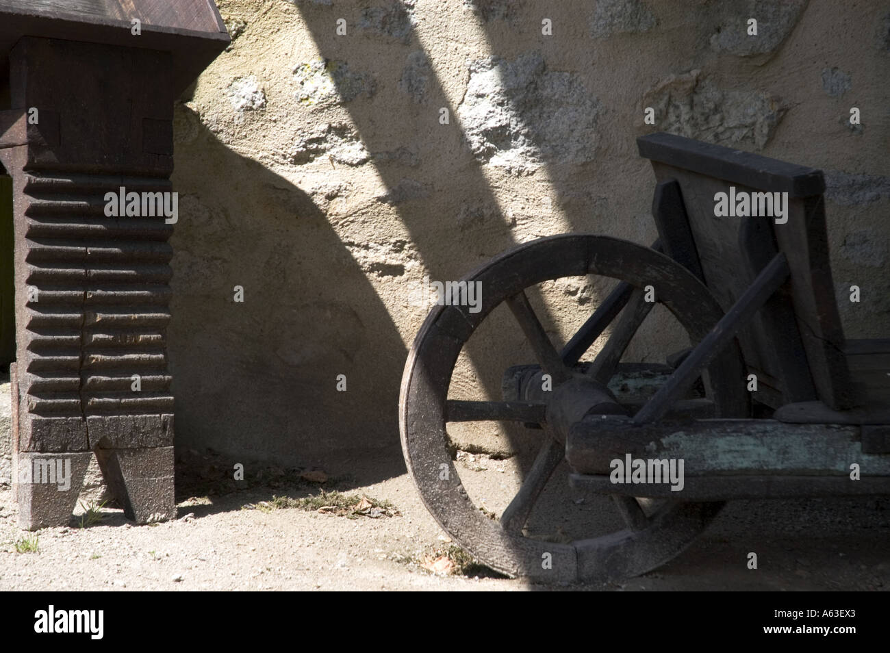 Picture of the old village washing area in Montrol Senard, France Stock Photo