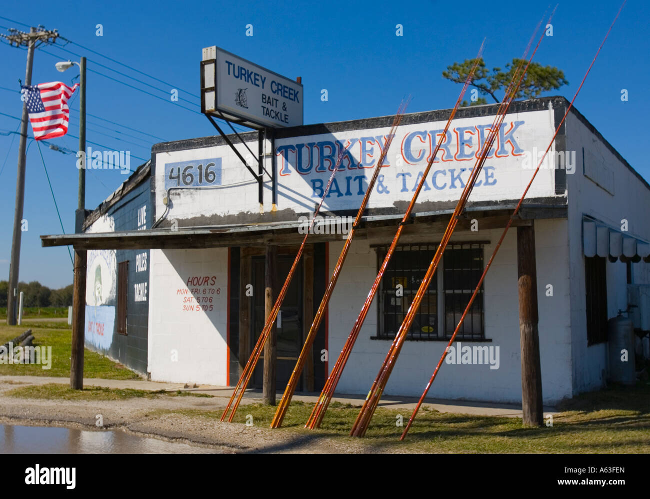 Bait and tackle shop Stock Photo - Alamy
