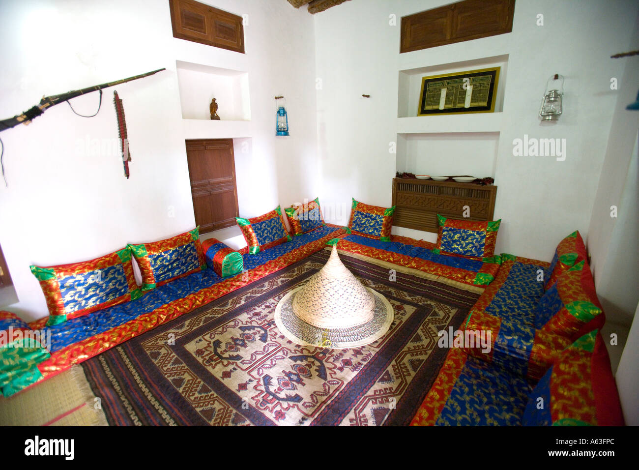 The Majlis at 'Al Ain Palace Museum', 'UAE'  ('Al-Ain') Stock Photo