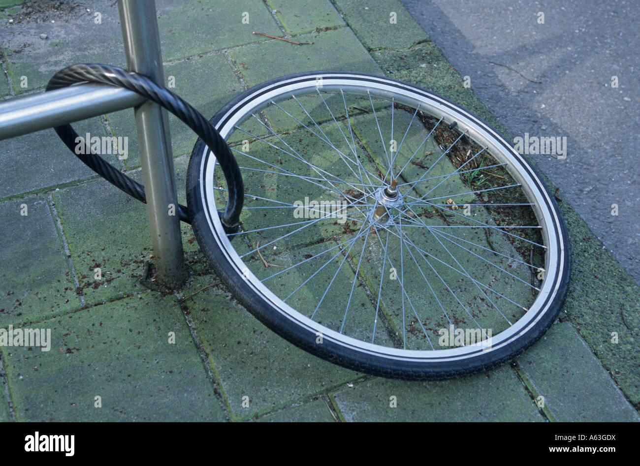 Bike wheel in Henri Polakiaan, Amsterdam, Netherlands Stock Photo Alamy