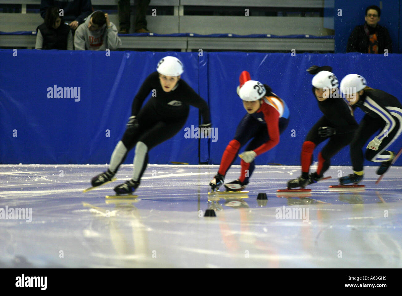 Short track speed skating Stock Photo Alamy