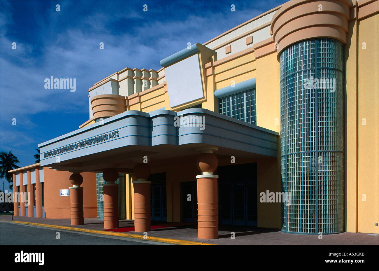 Facade of theatre, Jackie Gleason Theater, Miami Beach, Florida, USA Stock Photo Alamy