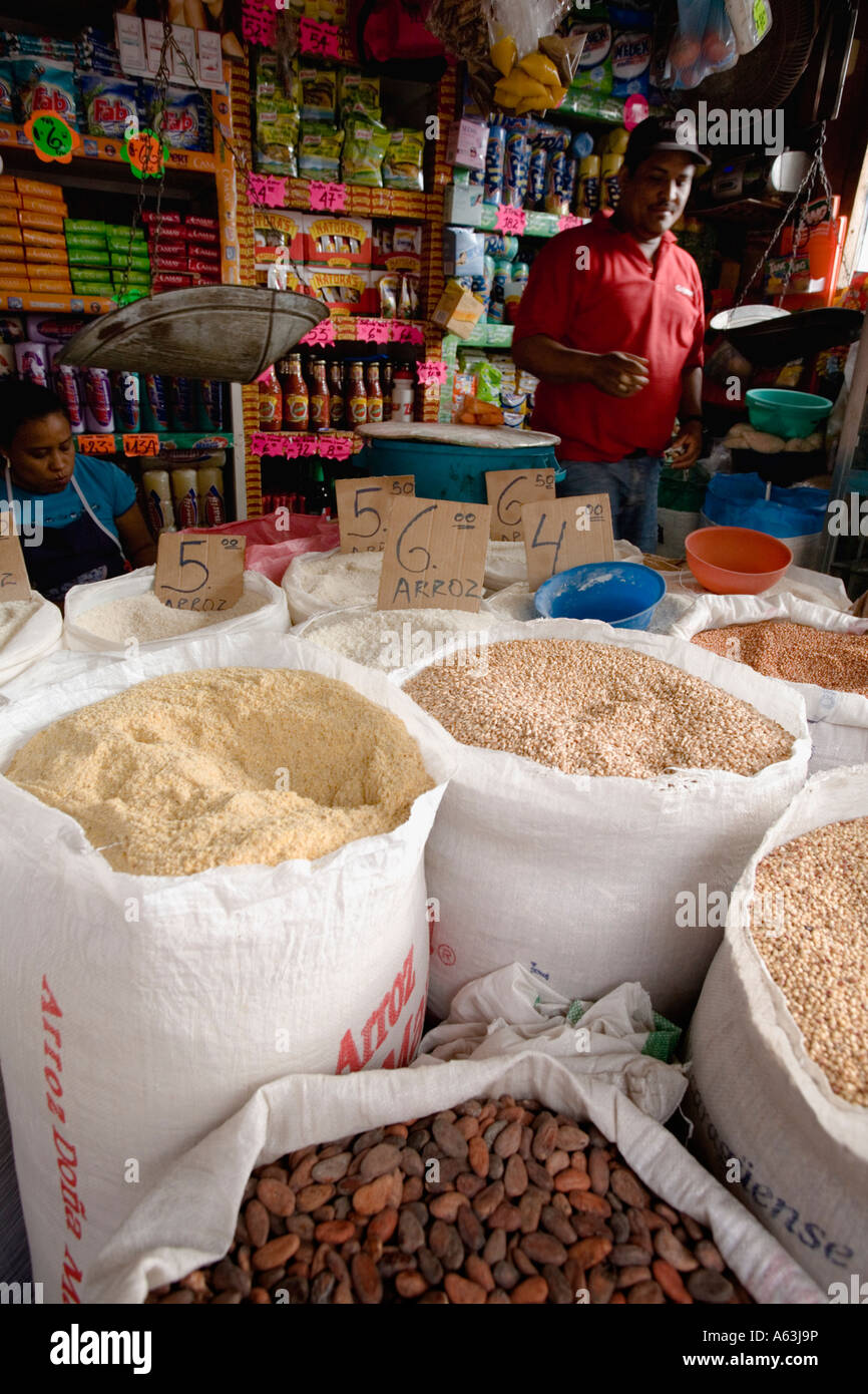 Sacks Of Rice Grain And Beans At Market Granada Nicaragua Stock Photo 