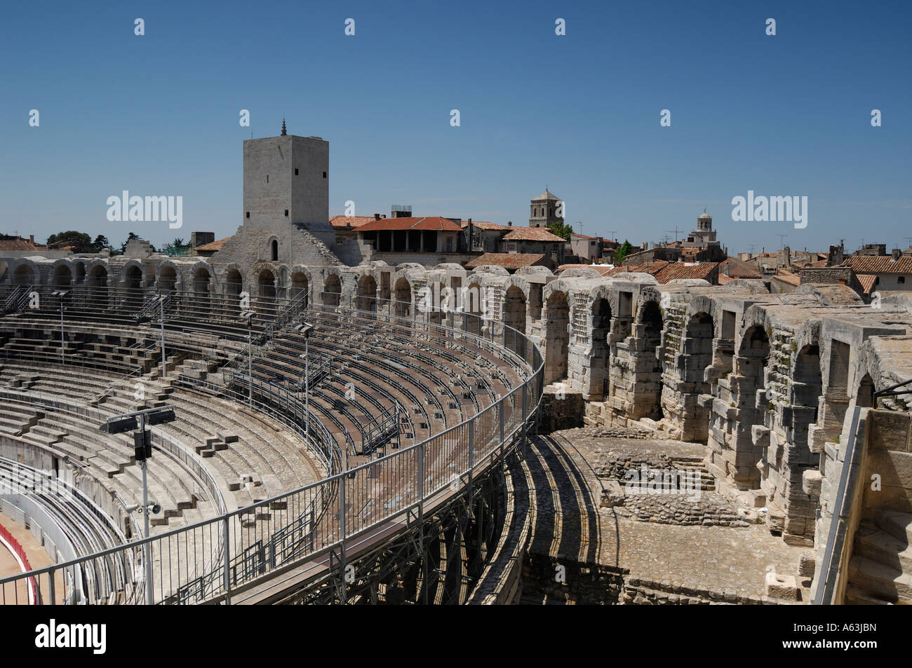 Roman amphitheatre in Arles, France Stock Photo