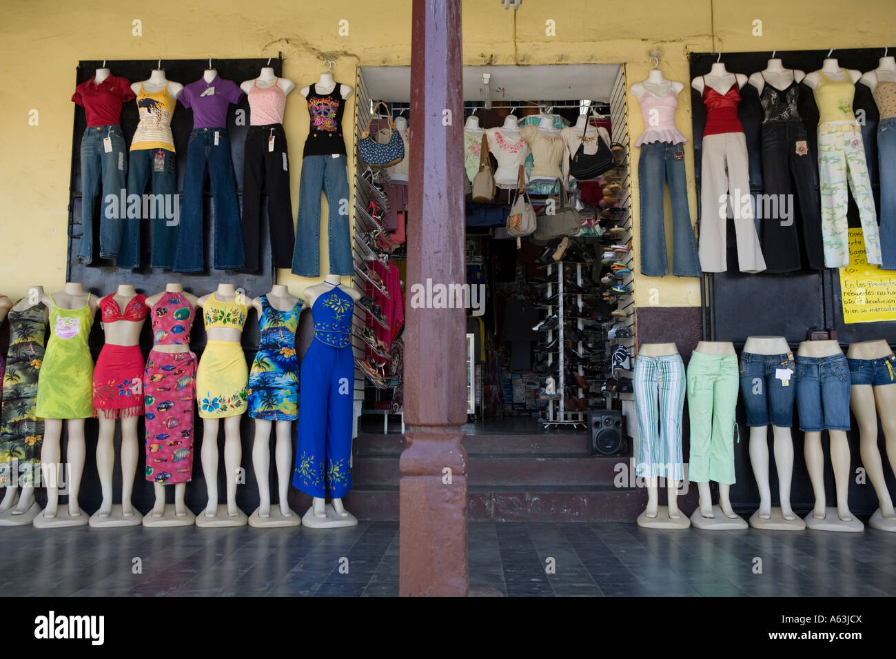 Shop for womens clothing Masaya Nicaragua Stock Photo