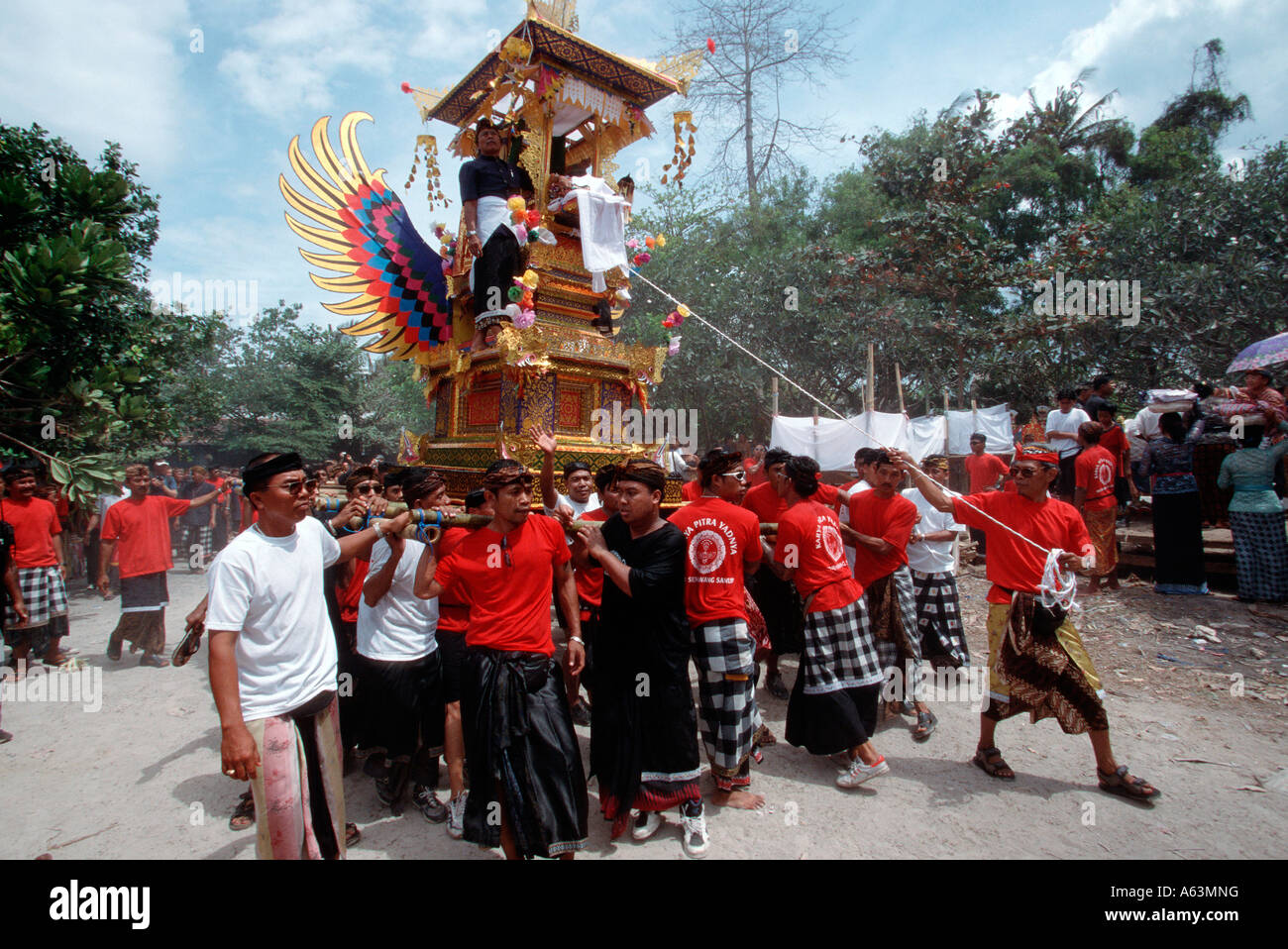 Bali, Indonesia - ritual cremation of high ranking hindus at Sanur ...
