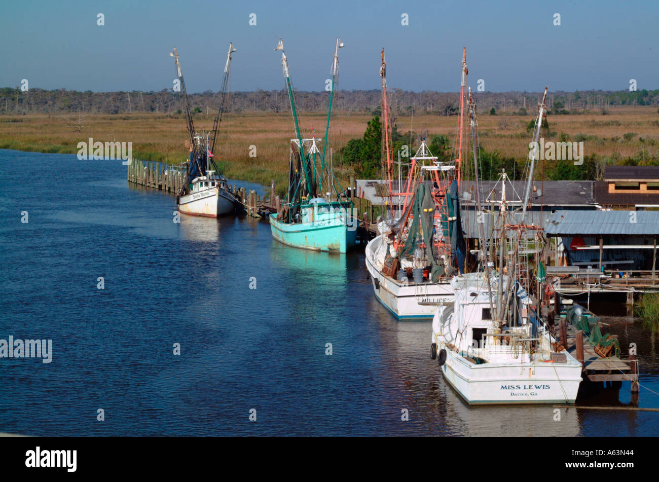 Shrimp boats Darien shrimps shrimping fishing Stock Photo Alamy
