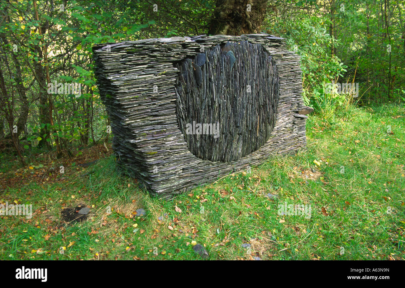 Andy Goldsworthy sculpture in Scar Glen near Penpont Dumfries and Galloway Scotland UK Stock Photo