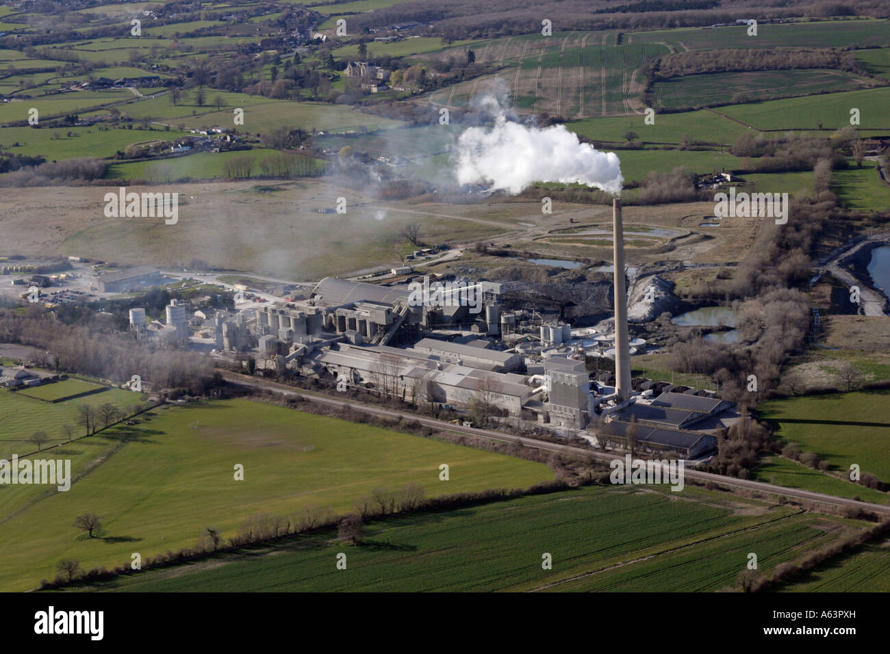 Lafarge Cement works near Westbury in Wiltshire taken from the air