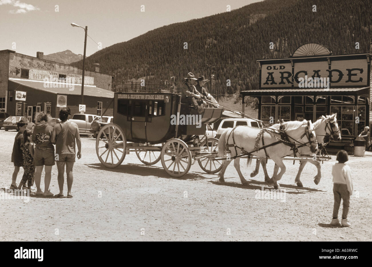 Stagecoach Silverton Colorado USA Stock Photo
