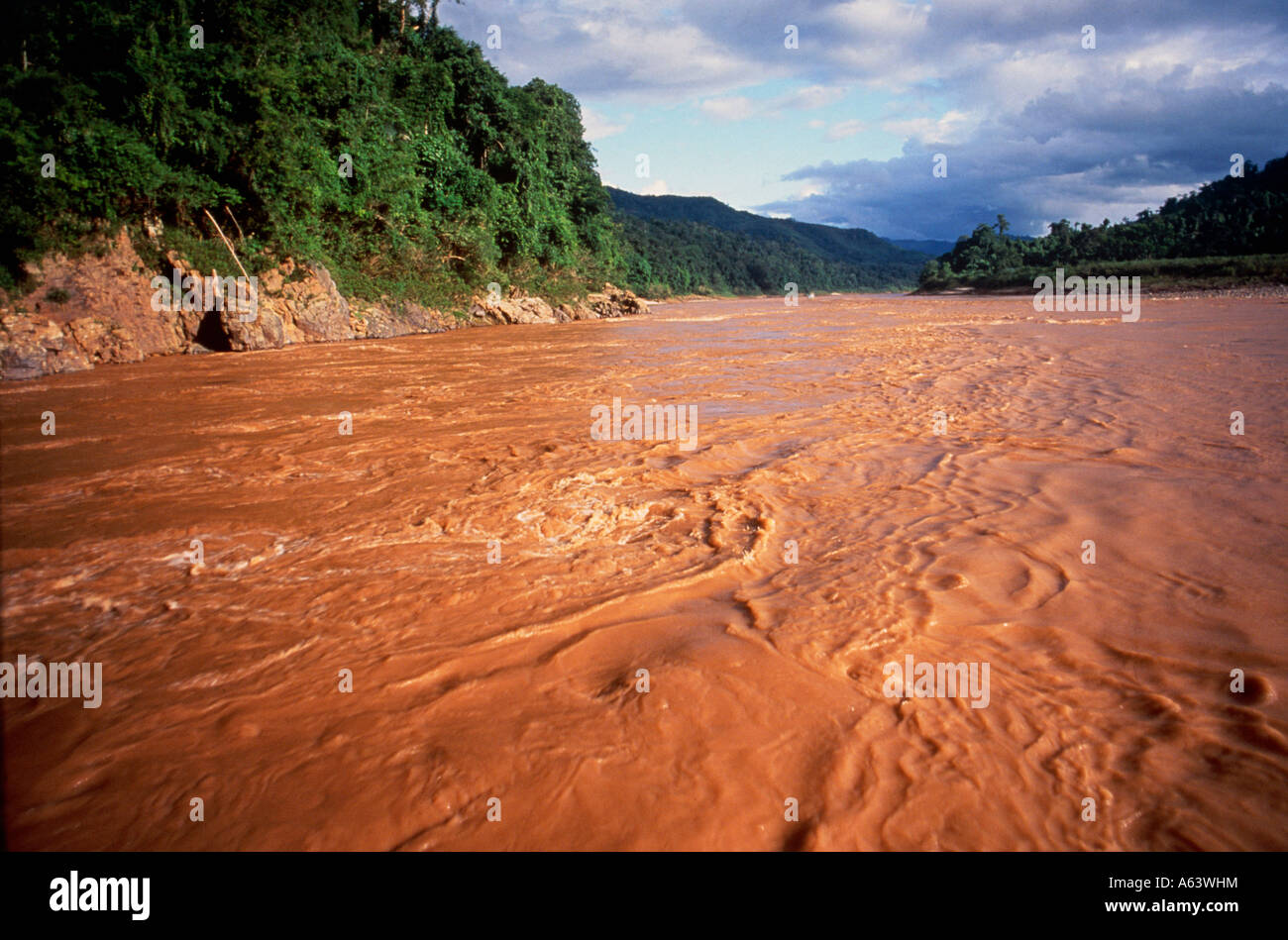 mekong river near village of chiang saen region of the golden triangle thailand Stock Photo