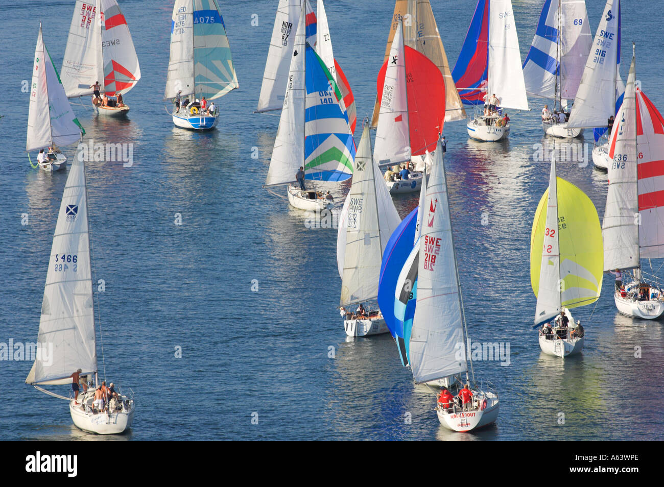 Sailing boat competition . Tjörn, Bohuslän , Sweden Stock Photo - Alamy