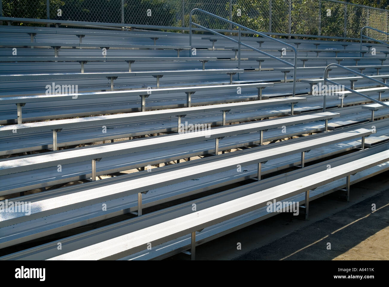 Empty Stadium Bleachers Seats Stands Usa Stock Photo Alamy