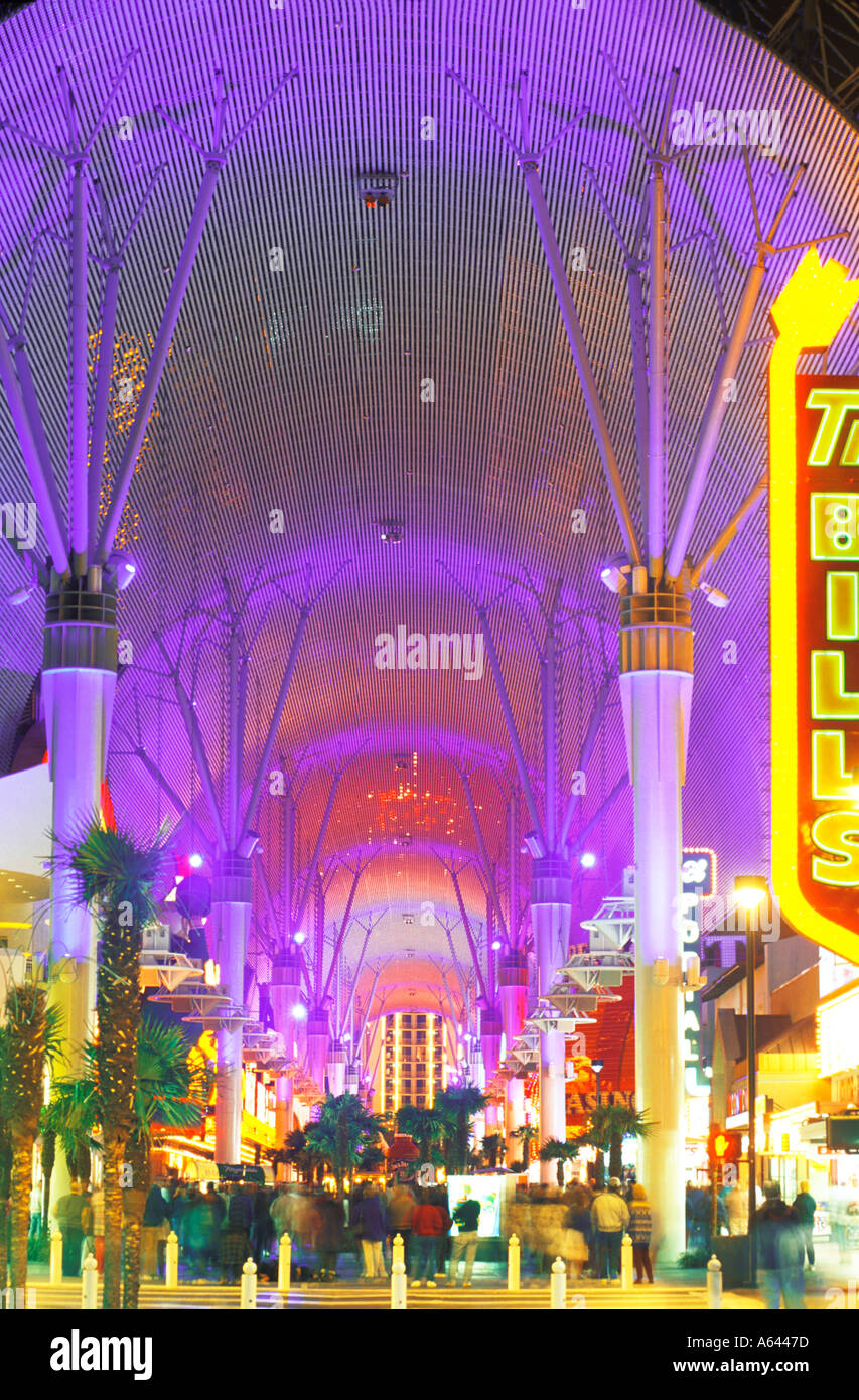 U S A Nevada Las Vegas Light Show At Famous Freemont Street Stock