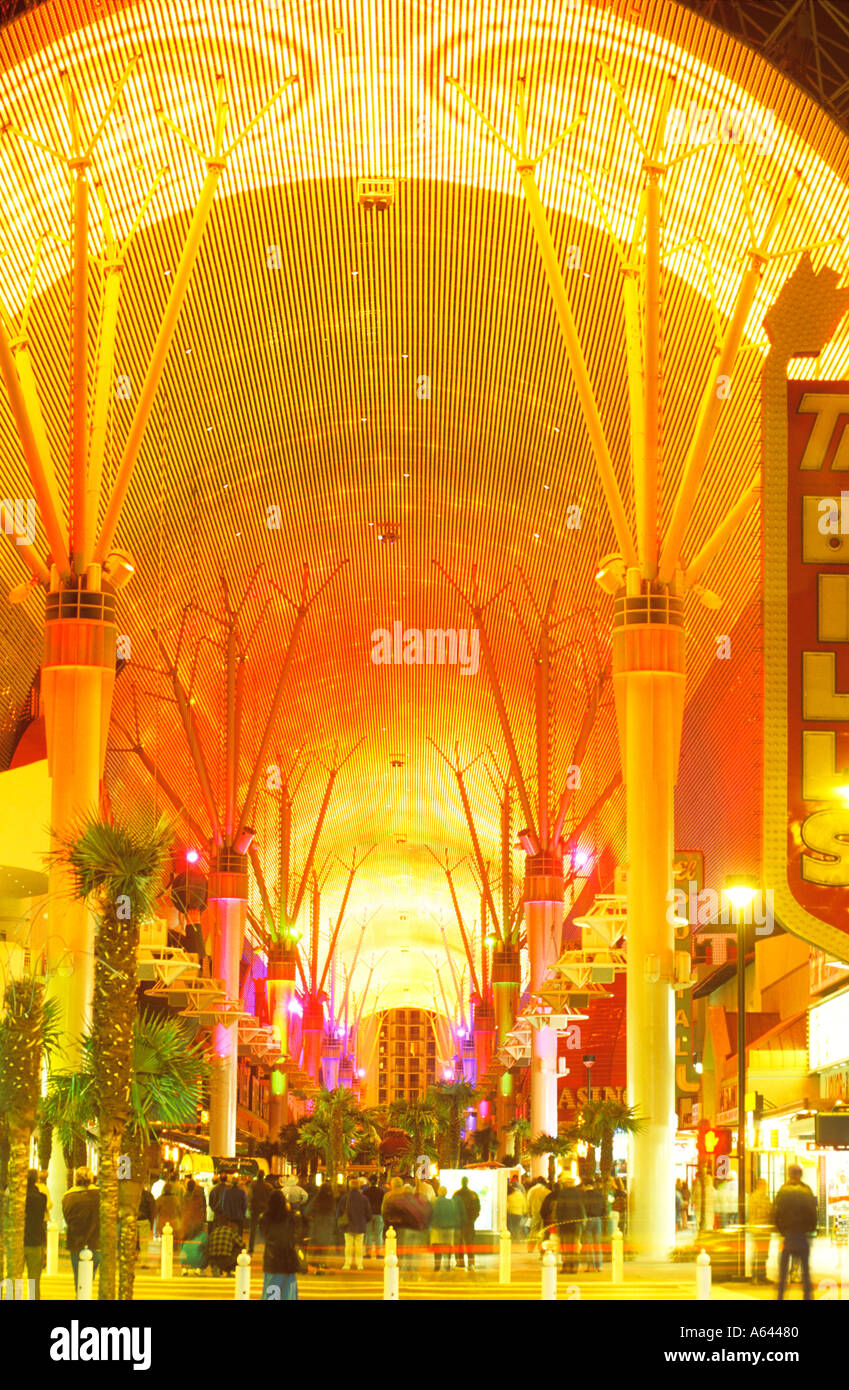 U S A Nevada Las Vegas Light Show At Famous Freemont Street