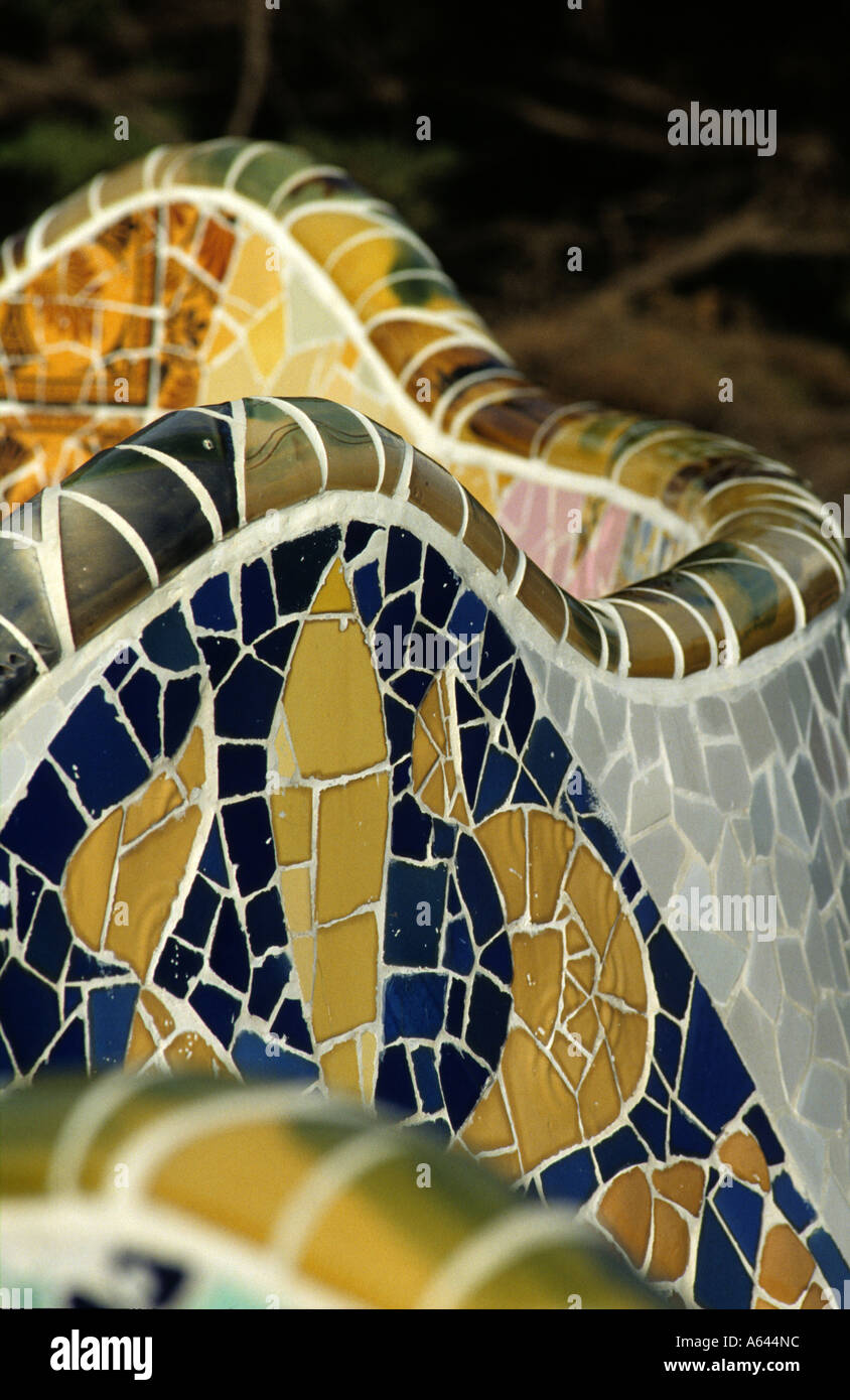 soft lines gaudi monument Stock Photo