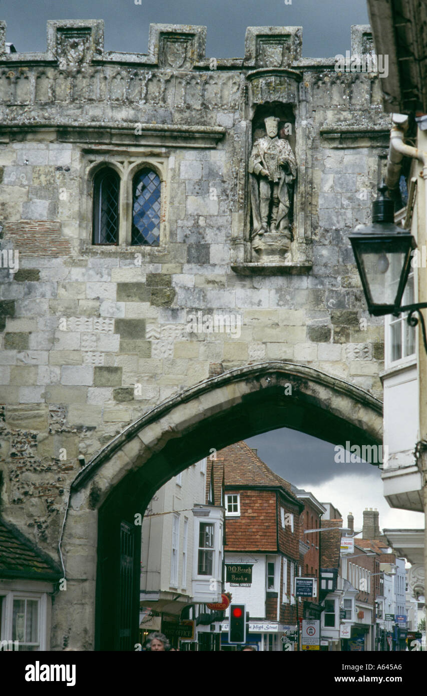The High Street gate to Salisbury Cathedral Close, Salisbury, Wiltshire Stock Photo