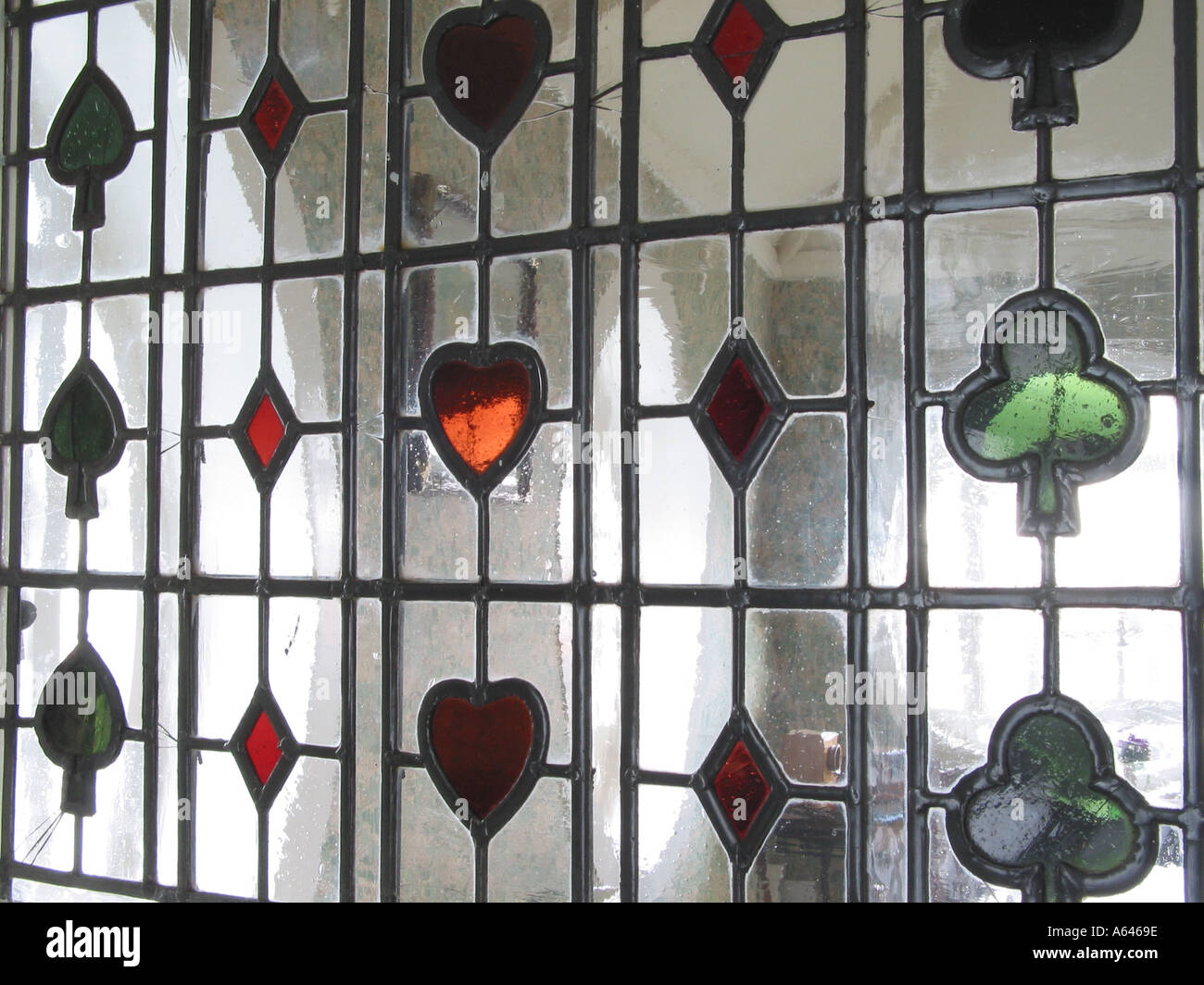 Stain Glass Window Design Example Stock Photo Alamy